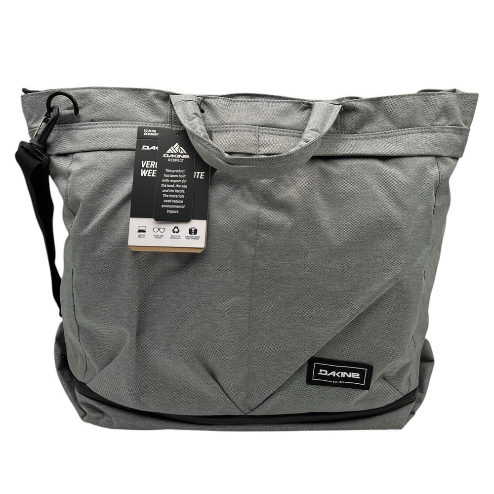 Dakine Verge Weekender Tote Bag 34L (23x16x11") Gray Black Laptop Padded Sleeve